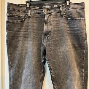 Gray stone washed jeans